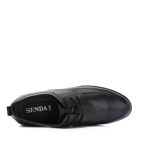 Senda/森达秋季新款专柜同款舒适牛皮革商务男鞋婚鞋1LR05CM8