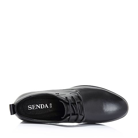 Senda/森达秋季新款专柜同款舒适牛皮革商务正装男鞋1LV02CM8