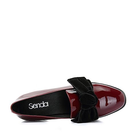 Senda/森达秋季新款专柜同款蝴蝶结中粗跟女单鞋3HK01CM8