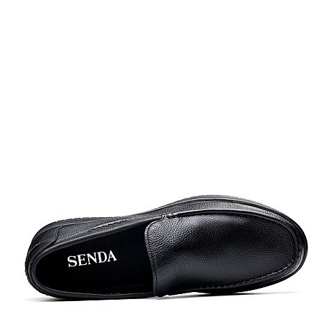Senda/森达秋季新款专柜同款牛皮革休闲男豆豆鞋V5U02CM8