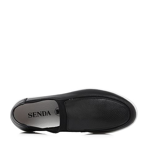 Senda/森达夏季新款专柜同款韩版打孔一脚蹬男乐福鞋V8V02BA8