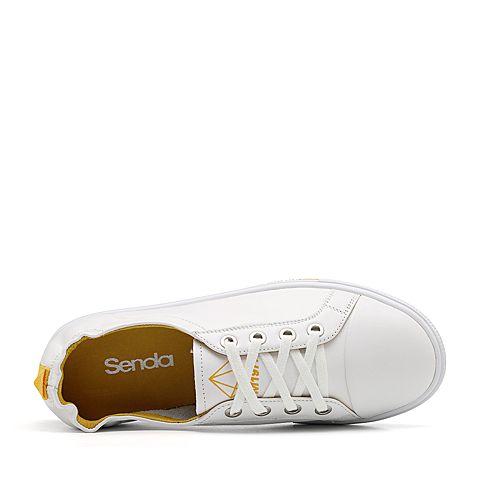 Senda/森达秋季新款专柜同款韩版女休闲小白鞋板鞋VRB20CM8