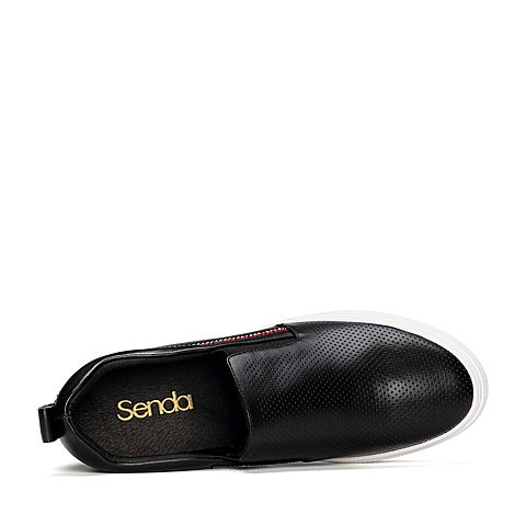 Senda/森达秋季新款专柜同款时尚打孔舒适女休闲鞋3JH01CM8