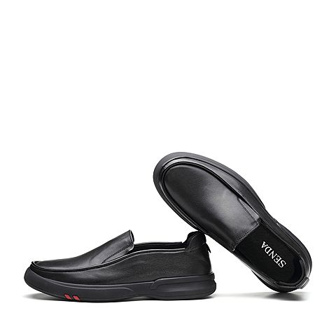 Senda/森达冬季新款专柜同款舒适一脚蹬男休闲鞋1WG07DM8