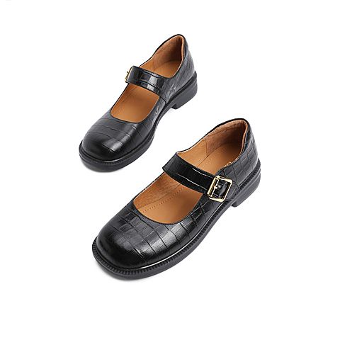 森达2021春季新品商场同款甜美玛丽珍学院休闲女单鞋3RV01AQ1