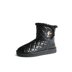 森达2021冬季新款商场同款时尚舒适毛绒户外女雪地靴4SQ01DD1