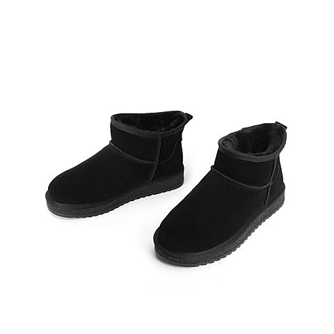 森达2021冬季新款商场同款舒适保暖绒毛户外休闲女雪地靴4SP01DD1
