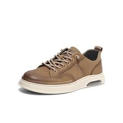 森达复古板鞋男2023春新商场同款休闲鞋男士打孔车缝线1HP01AM3