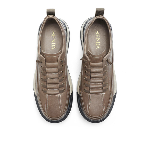 森达潮流板鞋男2024春新商场同款运动户外厚底休闲鞋1MX01AM4