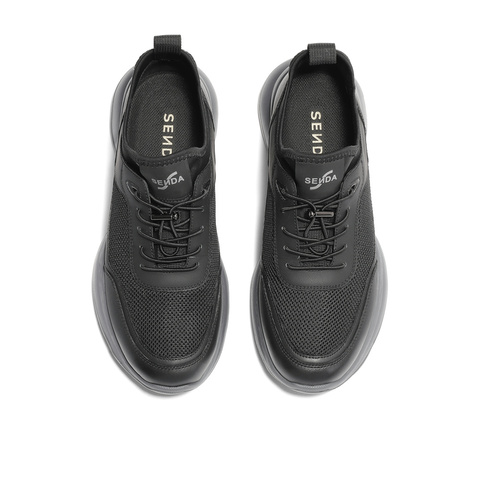 森达时尚健步鞋男2024夏新商场同款网面拼接厚底休闲鞋44W35BM4