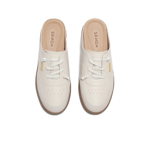 森达舒适穆勒鞋女2024夏季新款商场同款一脚蹬平底休闲鞋4WG30BH4