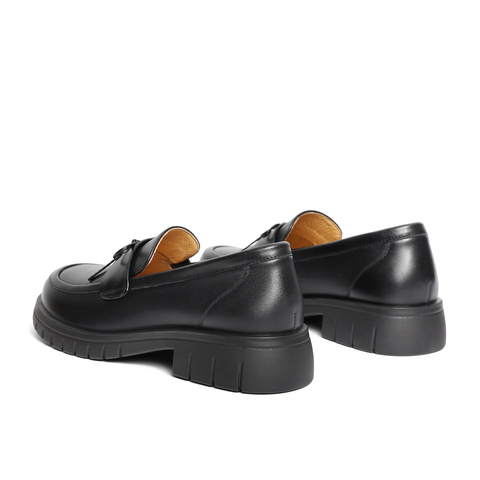 森达乐福鞋女款2025春季新款简约学院风厚底休闲单鞋ZTF21AA5