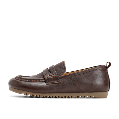 森达乐福鞋女款2025春季新款简约一脚蹬舒适平底单鞋ZTF35AA5