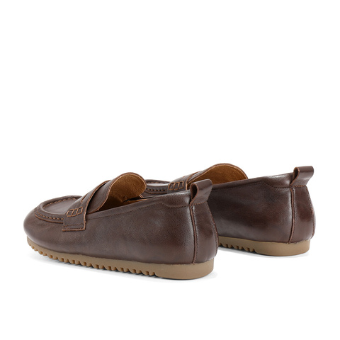 森达乐福鞋女款2025春季新款简约一脚蹬舒适平底单鞋ZTF35AA5