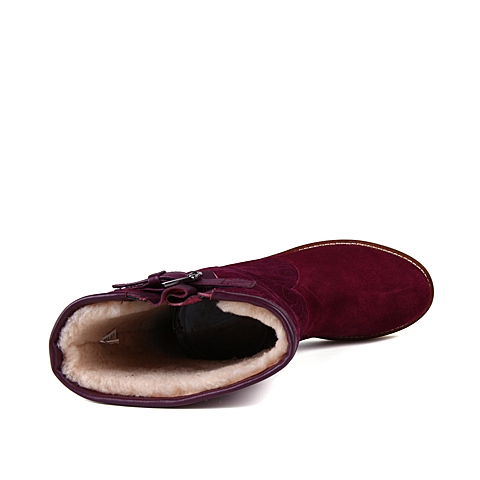 SKAP/圣伽步 女子 时尚休闲 牛皮 中靴 专柜同款 紫色 1031025169