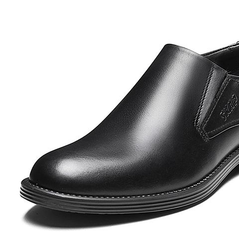 SKAP/圣伽步秋冬专柜同款黑色牛皮革商务休闲男皮单鞋20711802