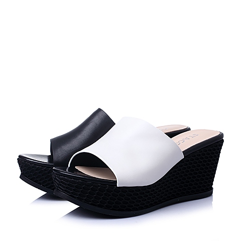 STACCATO/思加图夏季专柜同款白色牛皮女鞋9FH76BT5