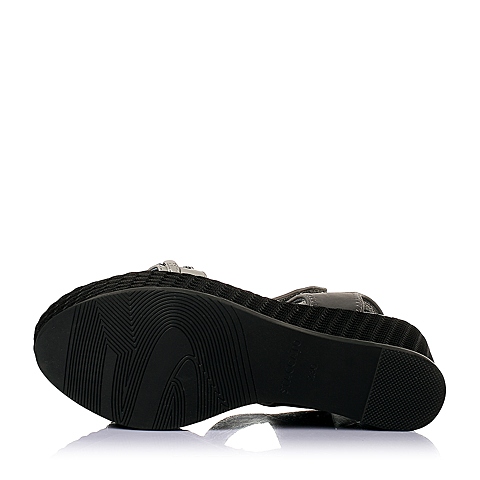 STACCATO/思加图春季专柜同款灰色弹力布女凉鞋9FH84BL5