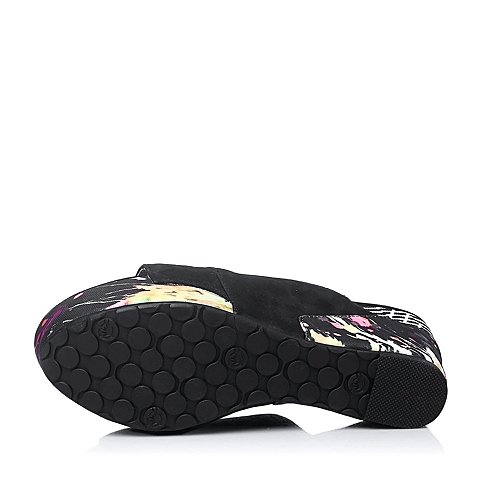 STACCATO/思加图夏季专柜同款黑色牛皮女鞋9FH78BT5