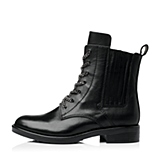 STACCATO/思加图冬季专柜同款黑色牛皮女短靴9XS06DD5