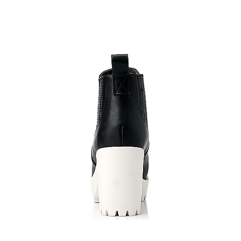STACCATO/思加图冬季专柜同款黑色牛皮女靴（皮里）9QD37DD5