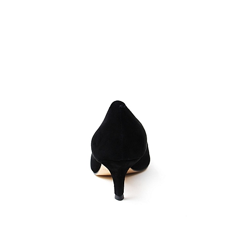 STACCATO/思加图秋季专柜同款黑羊绒皮女单鞋A7101CQ5