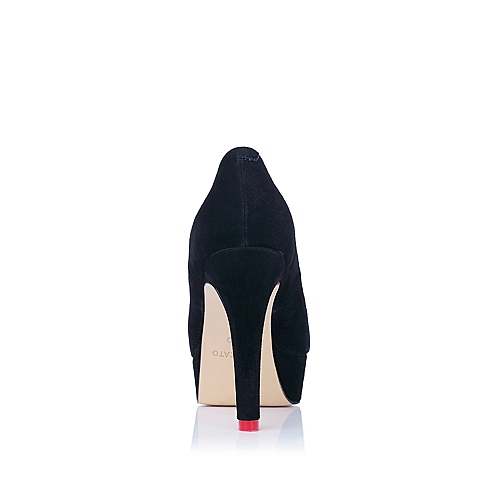 STACCATO/思加图秋季专柜同款黑色羊皮浅口优雅女单鞋AG54DCQ5