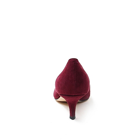 STACCATO/思加图秋专柜同款紫红羊绒皮女单鞋A8101CQ5