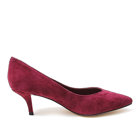 STACCATO/思加图秋专柜同款紫红羊绒皮女单鞋A8101CQ5