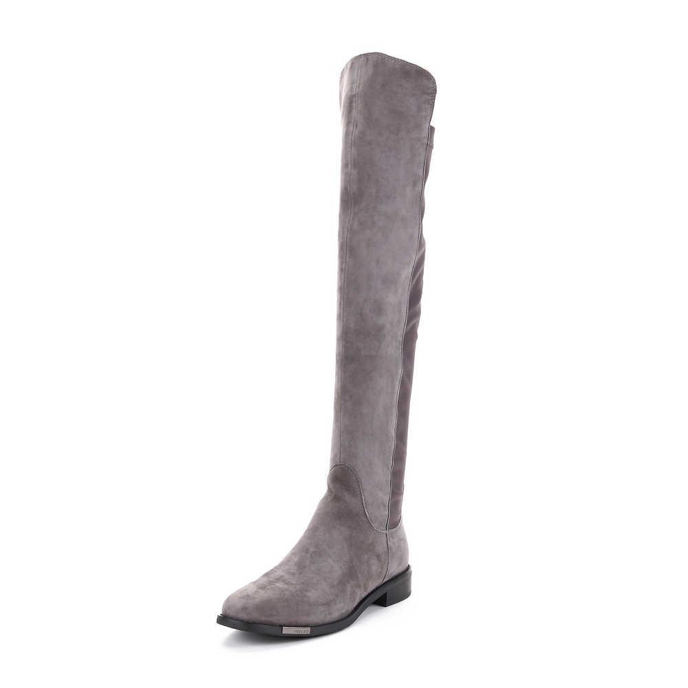 STACCATO/思加图冬季专柜同款灰羊绒皮女靴（绒里）9RA44RC5