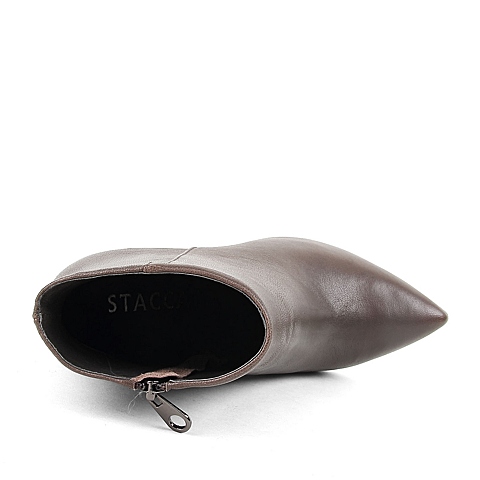 STACCATO/思加图冬季专柜同款灰绵羊皮女靴（皮里）C8101DD5