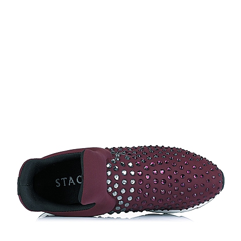 STACCATO/思加图秋专柜同款红色弹力布女休闲鞋C9101CM5
