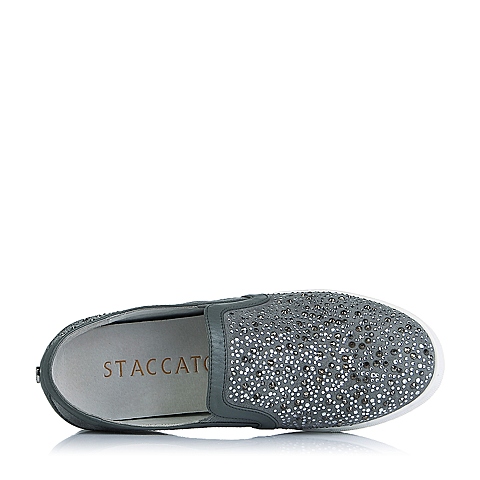 STACCATO/思加图秋季专柜同款灰色羊绒皮女休闲鞋E6101CM5