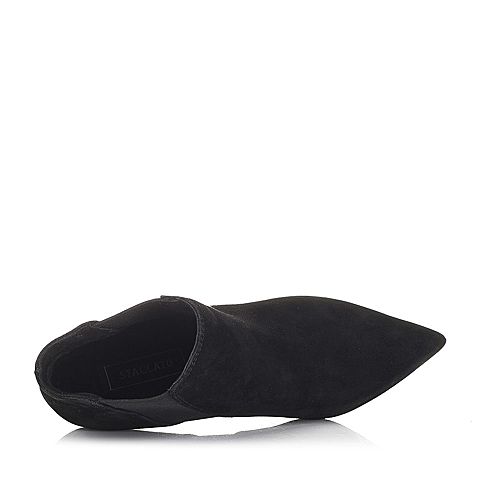 STACCATO/思加图冬季专柜同款黑羊皮女靴（绒里）9VU08RD5