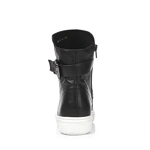 STACCATO/思加图冬季专柜同款黑色羊皮女靴9UI33DD5