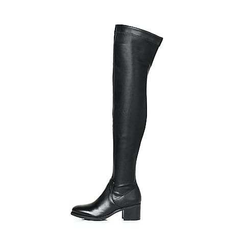 STACCATO/思加图冬季专柜同款黑色PU女靴9SF07DC5