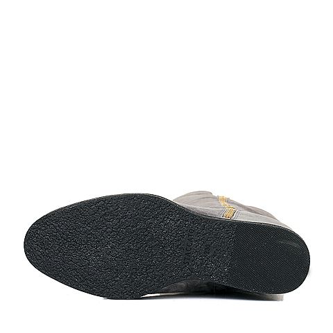 STACCATO/思加图冬季专柜同款灰色羊皮休闲女靴（绒里）9SI02DG5