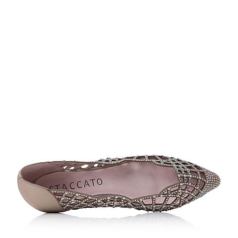 STACCATO/思加图春季专柜同款金色舒适女单鞋Y2001AQ5