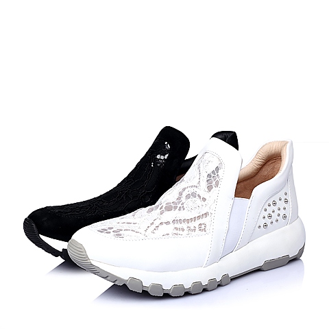 STACCATO/思加图春季专柜同款白色牛皮女单鞋9YC03AM6