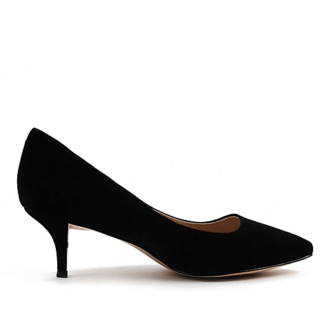 STACCATO/思加图春季专柜同款黑色羊皮女单鞋E4101AQ6
