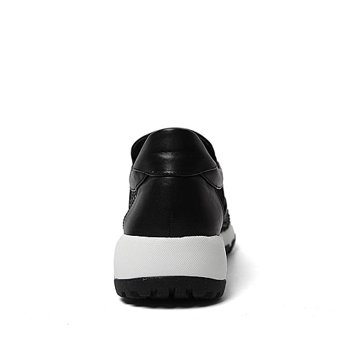 SATCCATO/思加图春季专柜同款黑色网布女皮鞋9YC01AM6