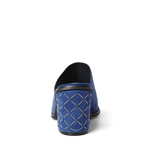 STACCATO/思加图夏季专柜同款兰色羊绒皮革女皮凉鞋9YY01BT6
