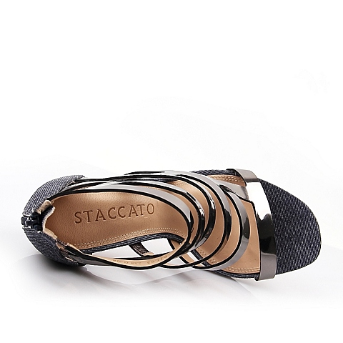 STACCATO/思加图夏季专柜同款山羊皮革女皮凉鞋9JL03BL6