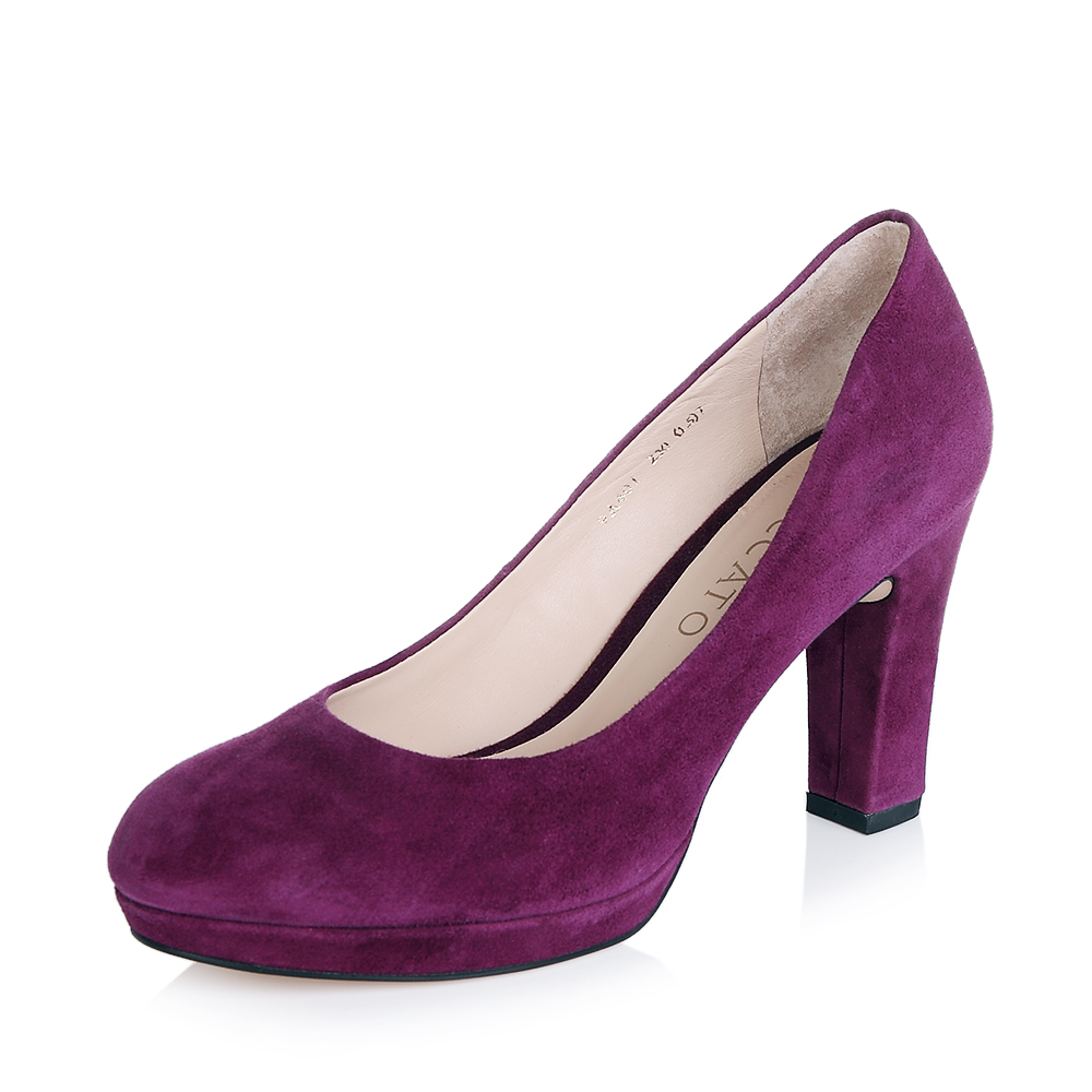 STACCATO/思加图秋季专柜同款紫色羊皮优雅气质女单鞋9A401CQ6