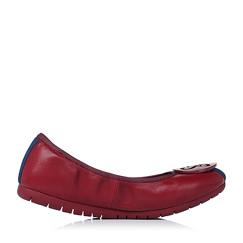STACCATO/思加图秋季专柜同款酒红色羊皮舒适时尚浅口女单鞋9CP52CQ6