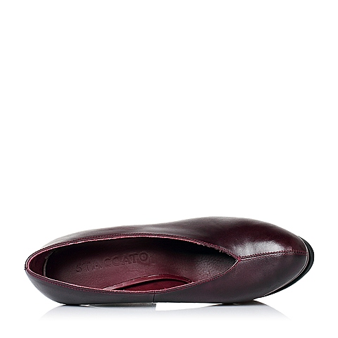 STACCATO/思加图秋季专柜同款红色小牛皮性感女单鞋9B601CM6