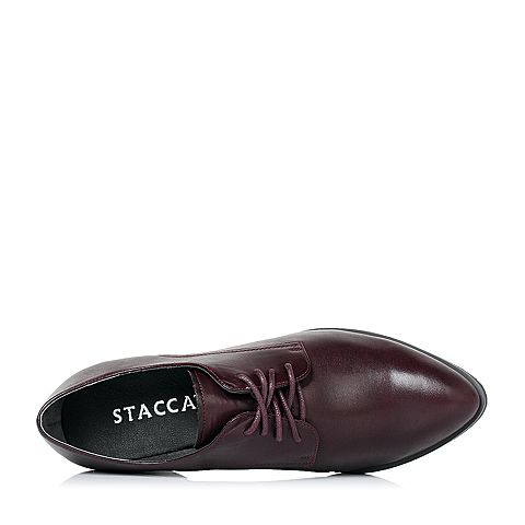 STACCATO/思加图秋季专柜同款艳红牛皮女单鞋9JZ02CM6
