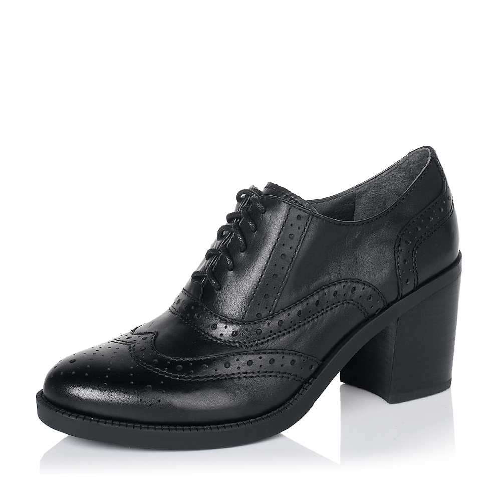 STACCATO/思加图秋季专柜同款黑色牛皮女休闲鞋9XA12CM6