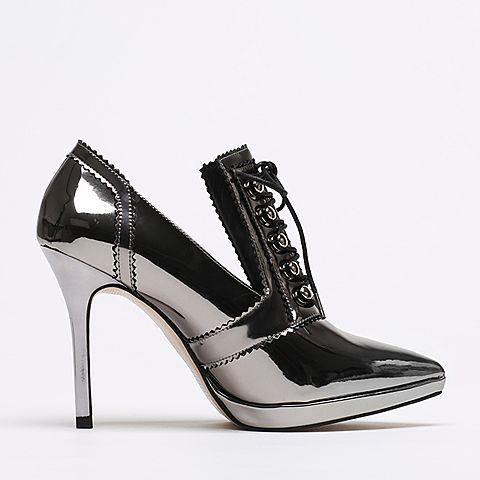 STACCATO/思加图秋季专柜同款黑色羊皮女单鞋9YQ08CM6