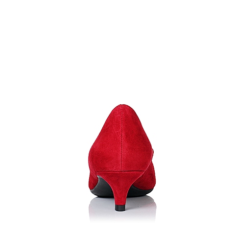 STACCATO/思加图秋季专柜同款深红色羊皮优雅V型剪裁女单鞋9UK13CQ6